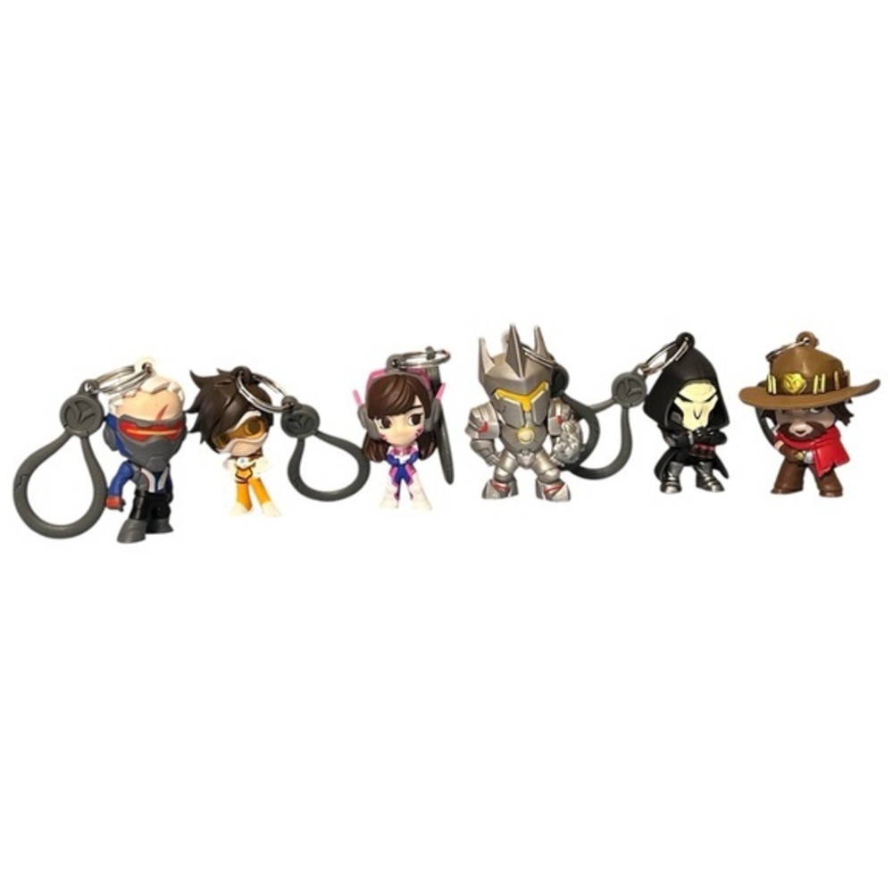 Overwatch Backpack Hangers Clip On Figures Chibi Lot of 6 Blizzard